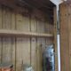 Showcase library with two sections in solid oak.