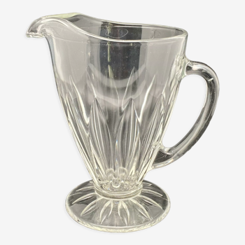 Carafe en verre transparent « pétales »