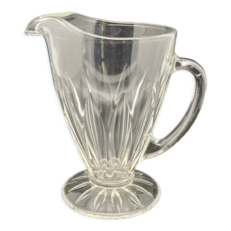 Carafe en verre transparent « pétales »