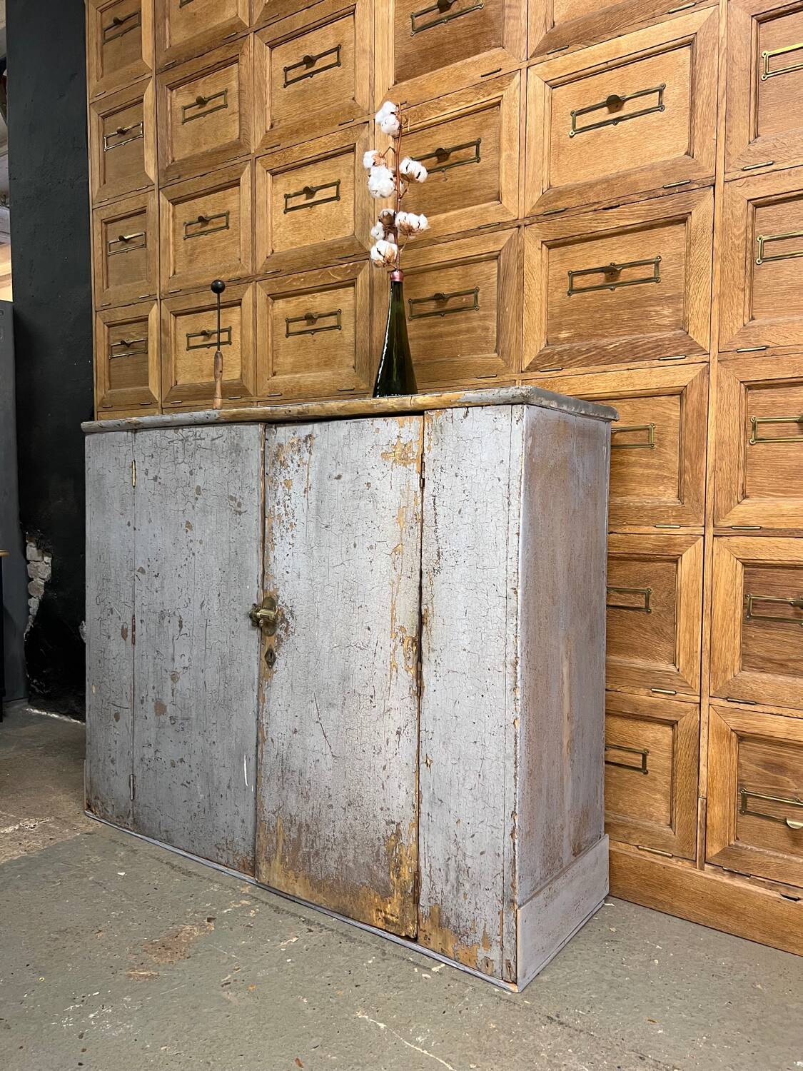 Patinated Gustavian buffet