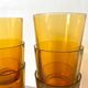 Verres à eau vintage ambrés vereco
