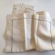 Drap et taies trousseau de réserve en fil de lin brodé de perles