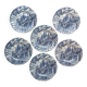 Set of 6 porcelain dessert plates
