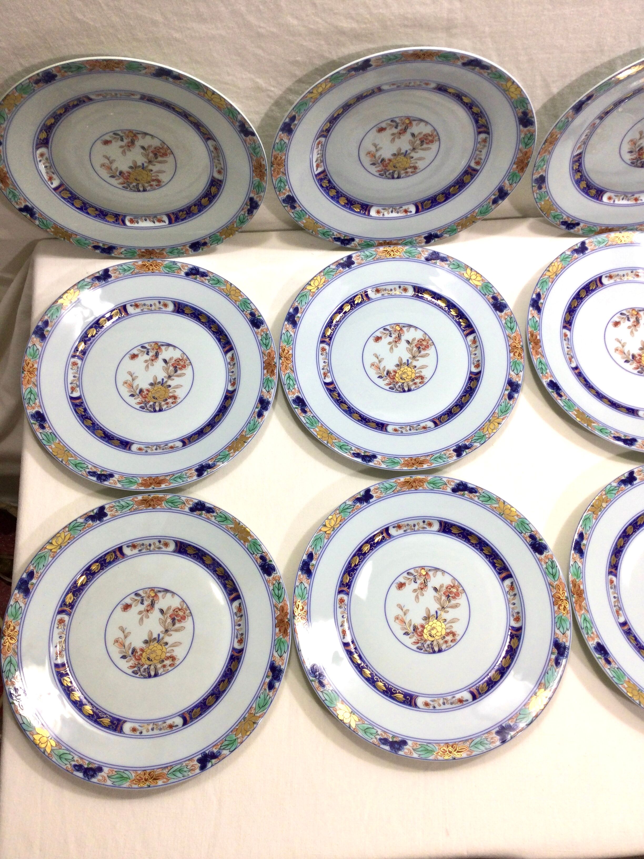 Raynaud & cie - service of 12 flat plates "koutani" in limoges