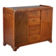 Antique mahogany commode with brass details, 4 drawers, 20th century.