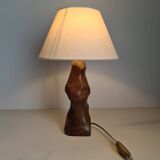Brutalist elm stump lamp / craft / raw art