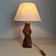 Lampe souche brutaliste en orme / artisanat / art brut