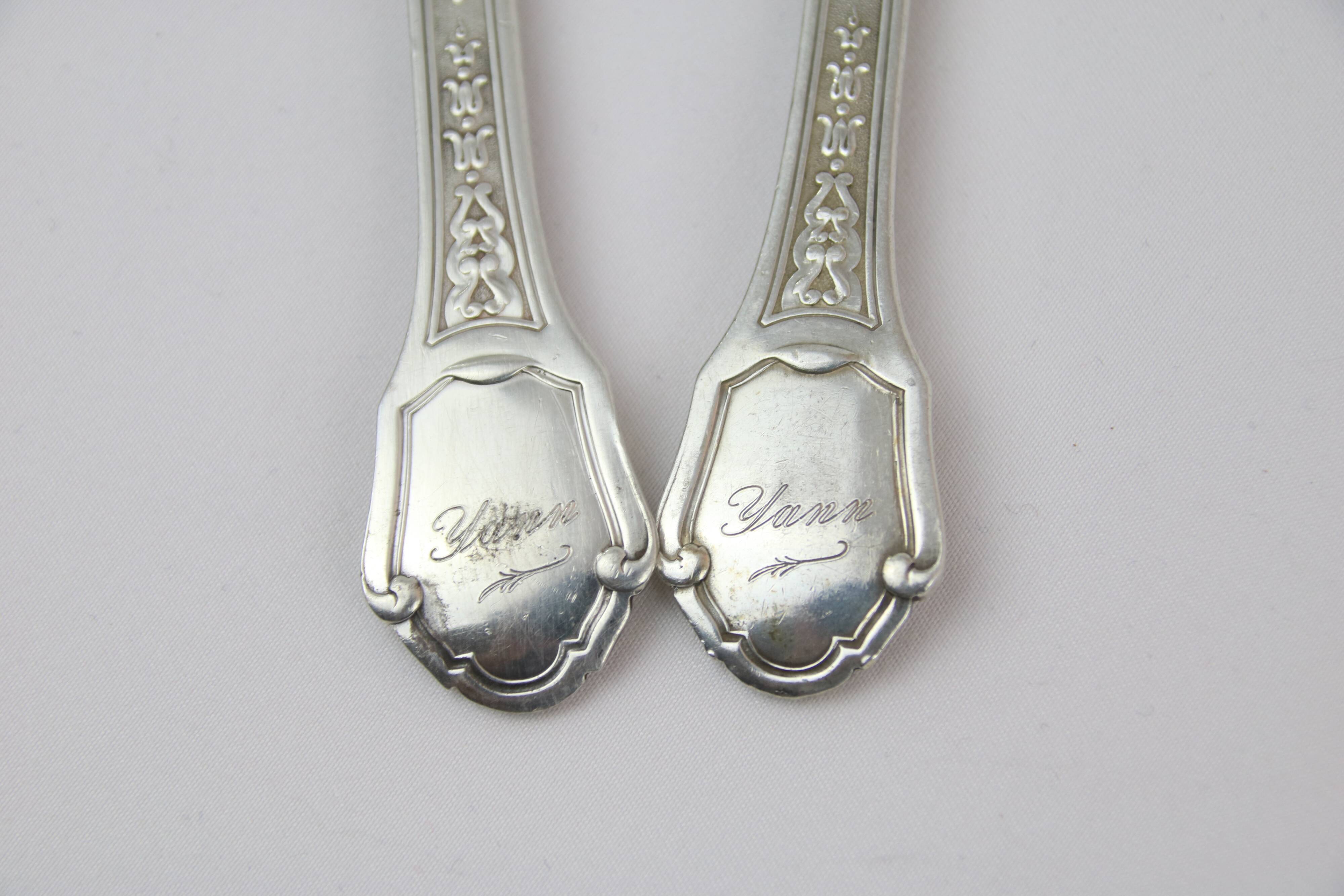 Covered cadet to sleeve flat richly chisled silver