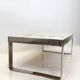 Table basse céramique / chrome — Jean Gregorieff, France, 1970s
