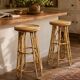 Vintage sculptural rattan bar stool, Japan, 1970s