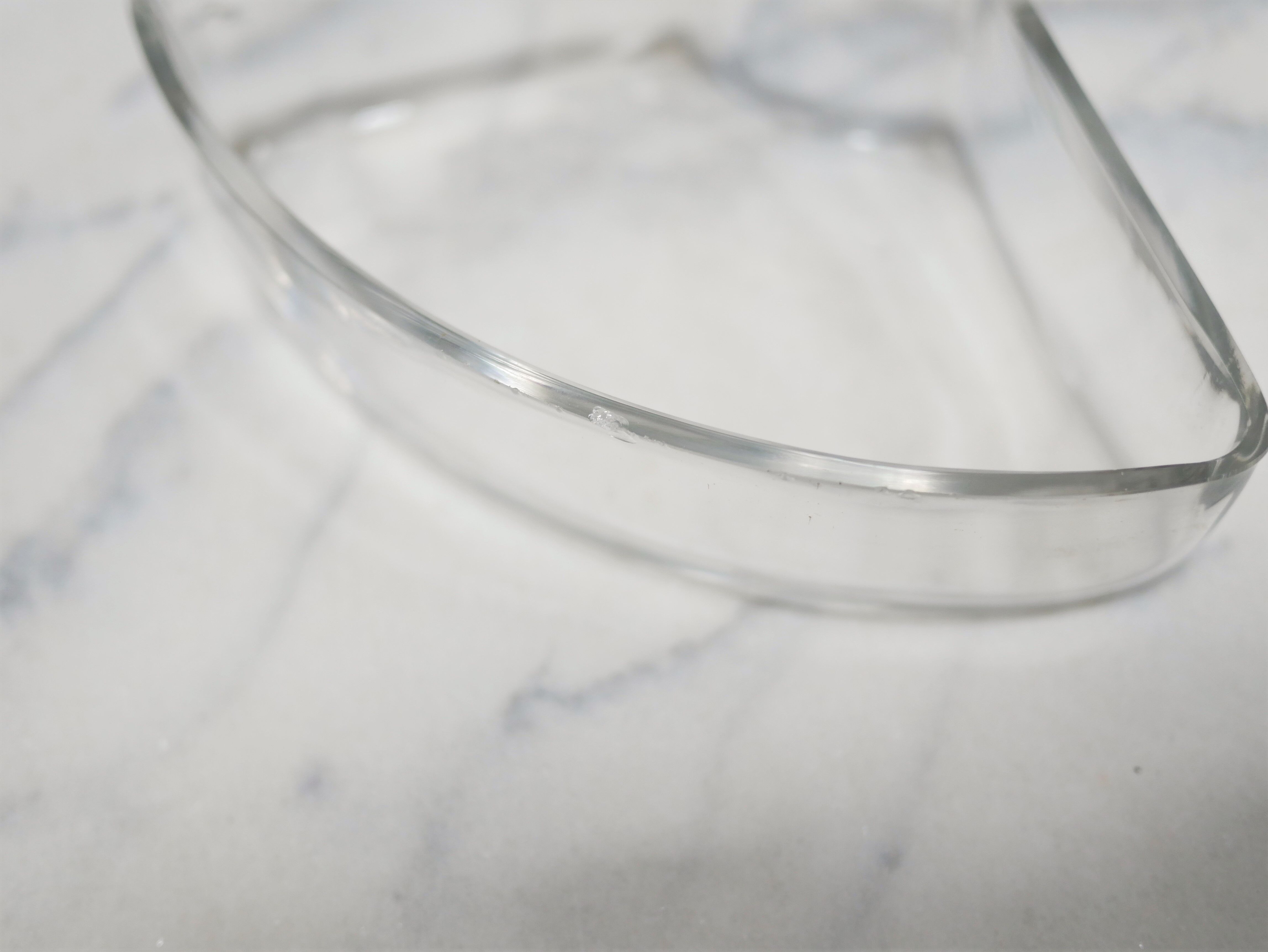 Vintage aperitif serving tray in brass and glass