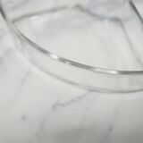 Plateau de service à apéritif vintage en laiton et en verre
