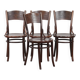 Set of four vintage wooden Cosmos bistro design chairs