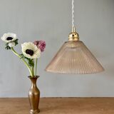 Amber glass lampshade pendant light