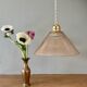 Amber glass lampshade pendant light