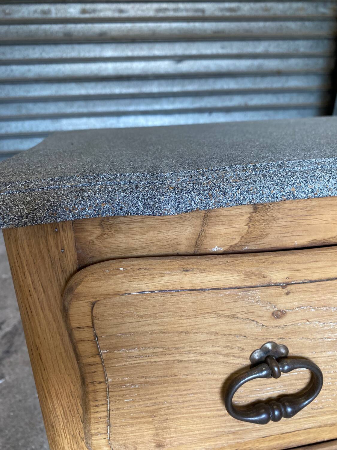 Granite effect chest of drawers