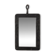 Vintage black wall mirror with floral decoration