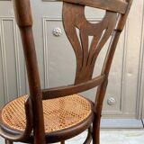 Pair of curved wooden bistro chairs