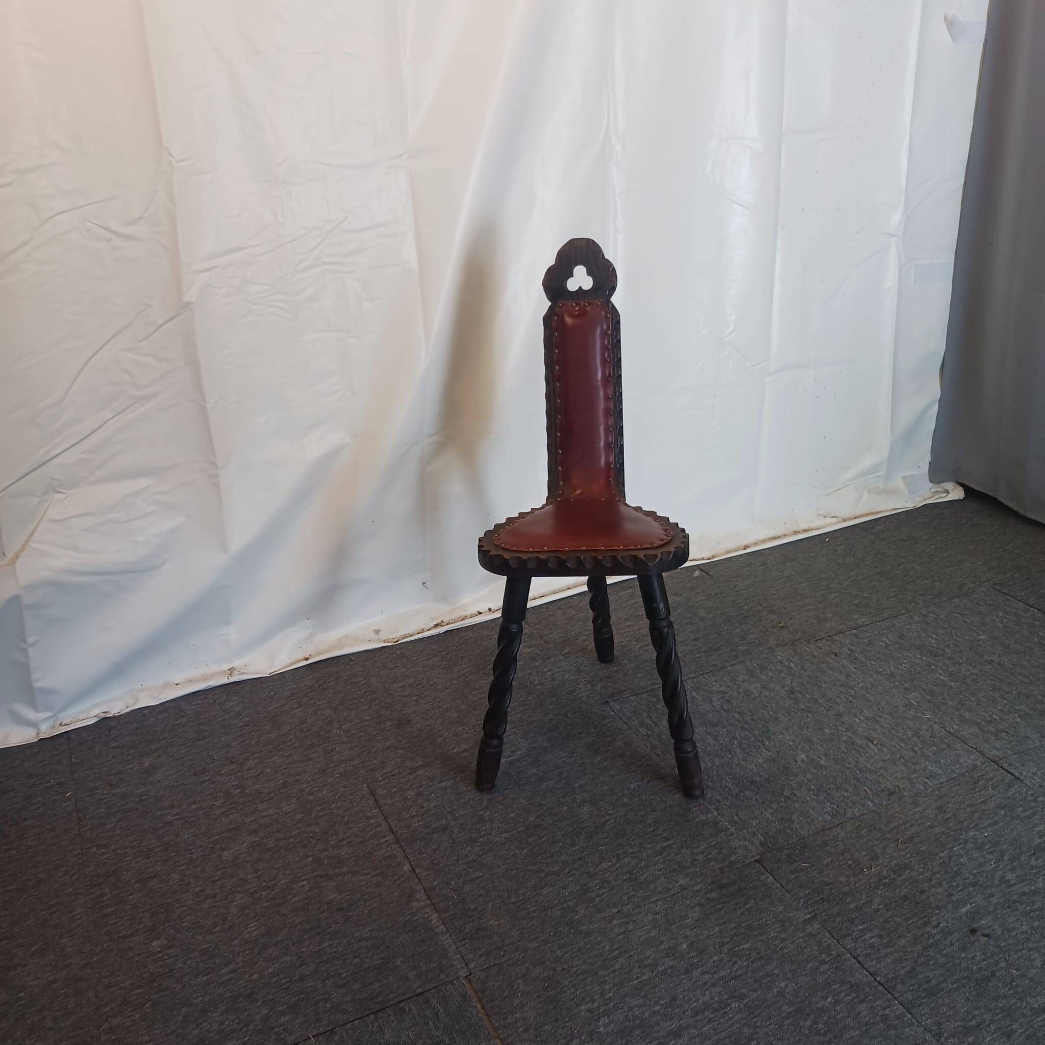 brutalist tripod chair