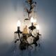 Large (70 cm - 27.55") pair of 3-arm foliage wall sconces