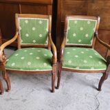 Set of 4 Empire style armchairs with cross