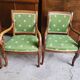 Serie de 4 fauteuils de style empire a crosse