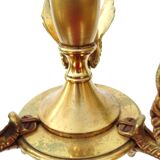 3-branched chandelier in gilded bronze.