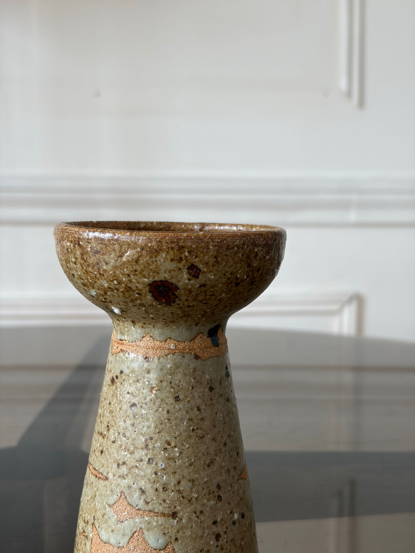 Pyrite stone candlestick