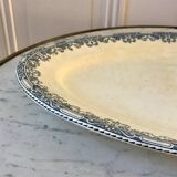 plat oval A&C Salins modèle Bourgogne fin XIXème