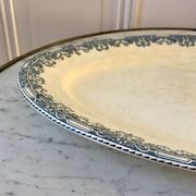 plat oval A&C Salins modèle Bourgogne fin XIXème
