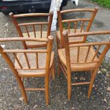 4 caned chairs from the 50s