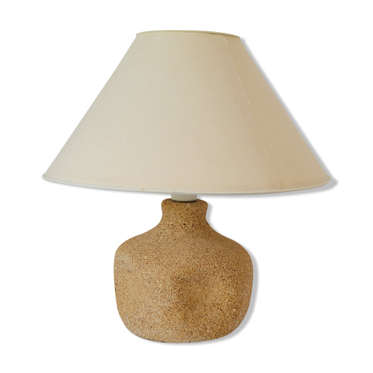 Reconstituted stone bedside lamp