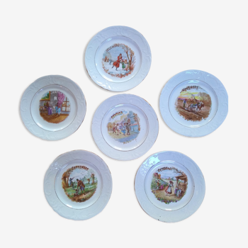 6 plates dabbling St Amand Hamage