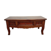 Table basse ancienne à tiroirs traversants