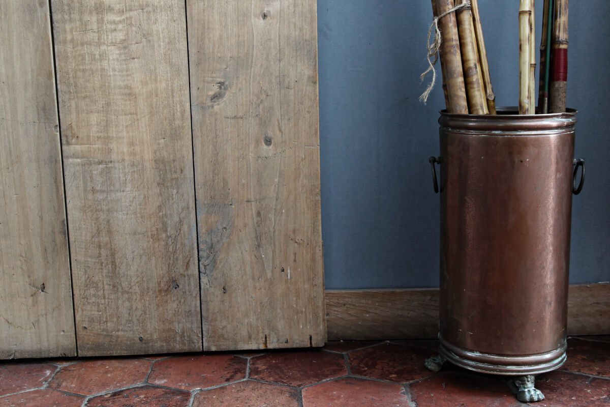 Early 20th century copper umbrella holder