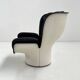 Elda armchair in white and black by Joe Colombo for Comfort, 1960