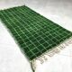 Square green Beni Ouraine Berber rug, size 160 x 240 cm