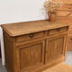 Old solid oak buffet with 2 drawers