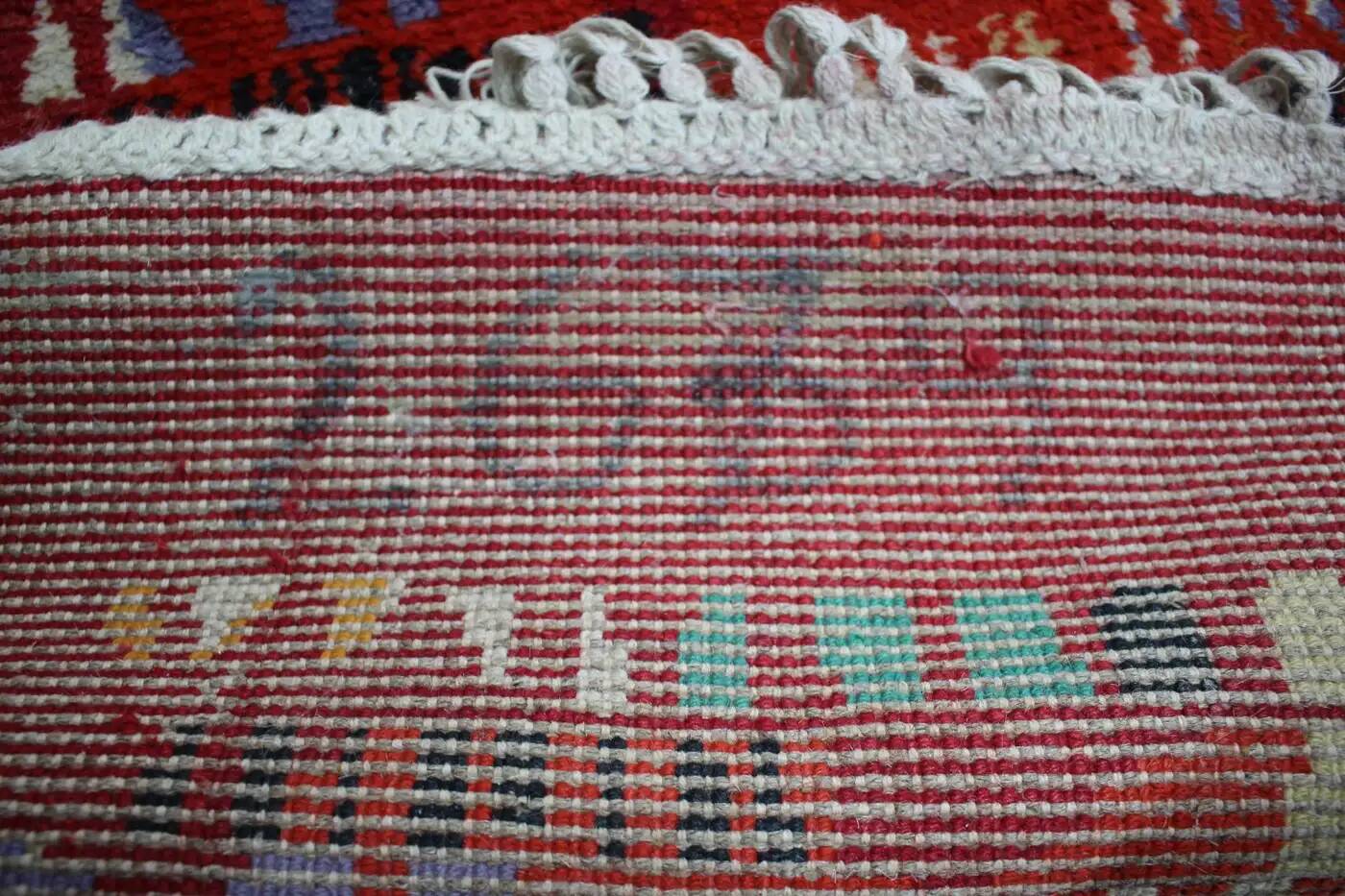 Rare big beautiful abstract design wool hand-made carpet / rug, 1950s