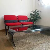 Table basse en verre fumé Calligaris