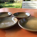 4 Assiettes creuses Grès de Brenne