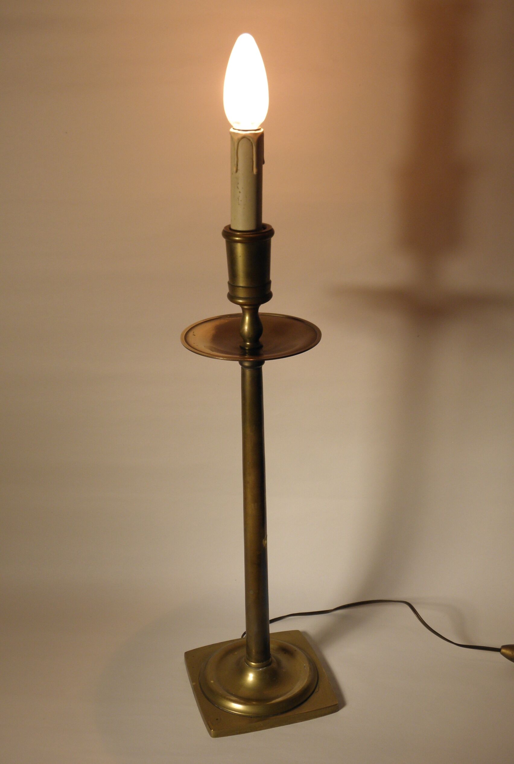 Brass "candle" lamp