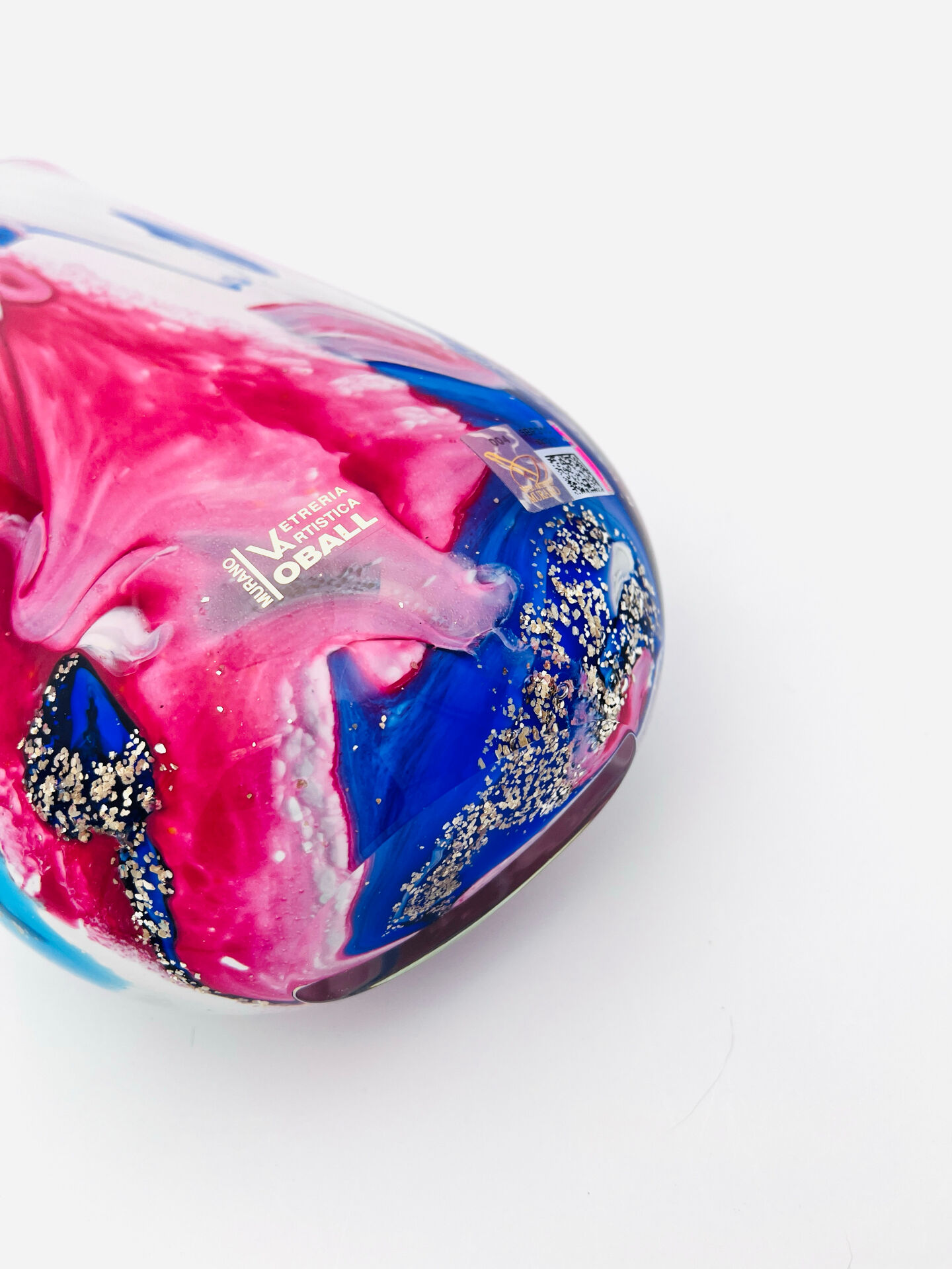 Oball Murano Vase - Sommerso - 24k Gold - Labeled - H30cm/3.4kg
