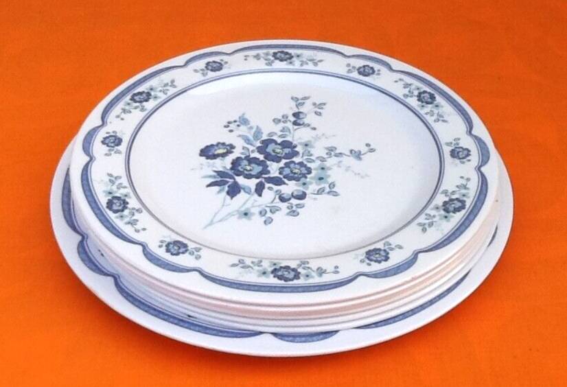 6 assiettes plates / 1 plat de service   décor floral