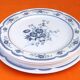 6 assiettes plates / 1 plat de service   décor floral