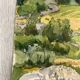 Watercolor mountain landscape signed