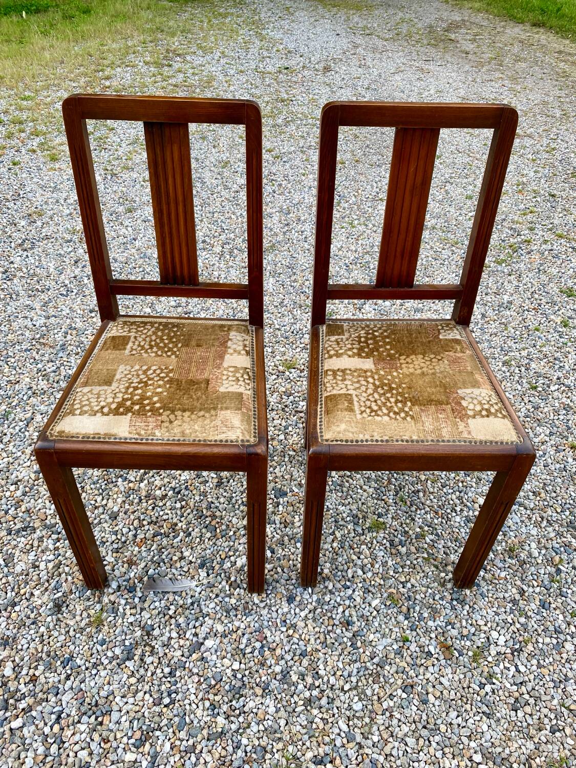 Paire chaises art déco