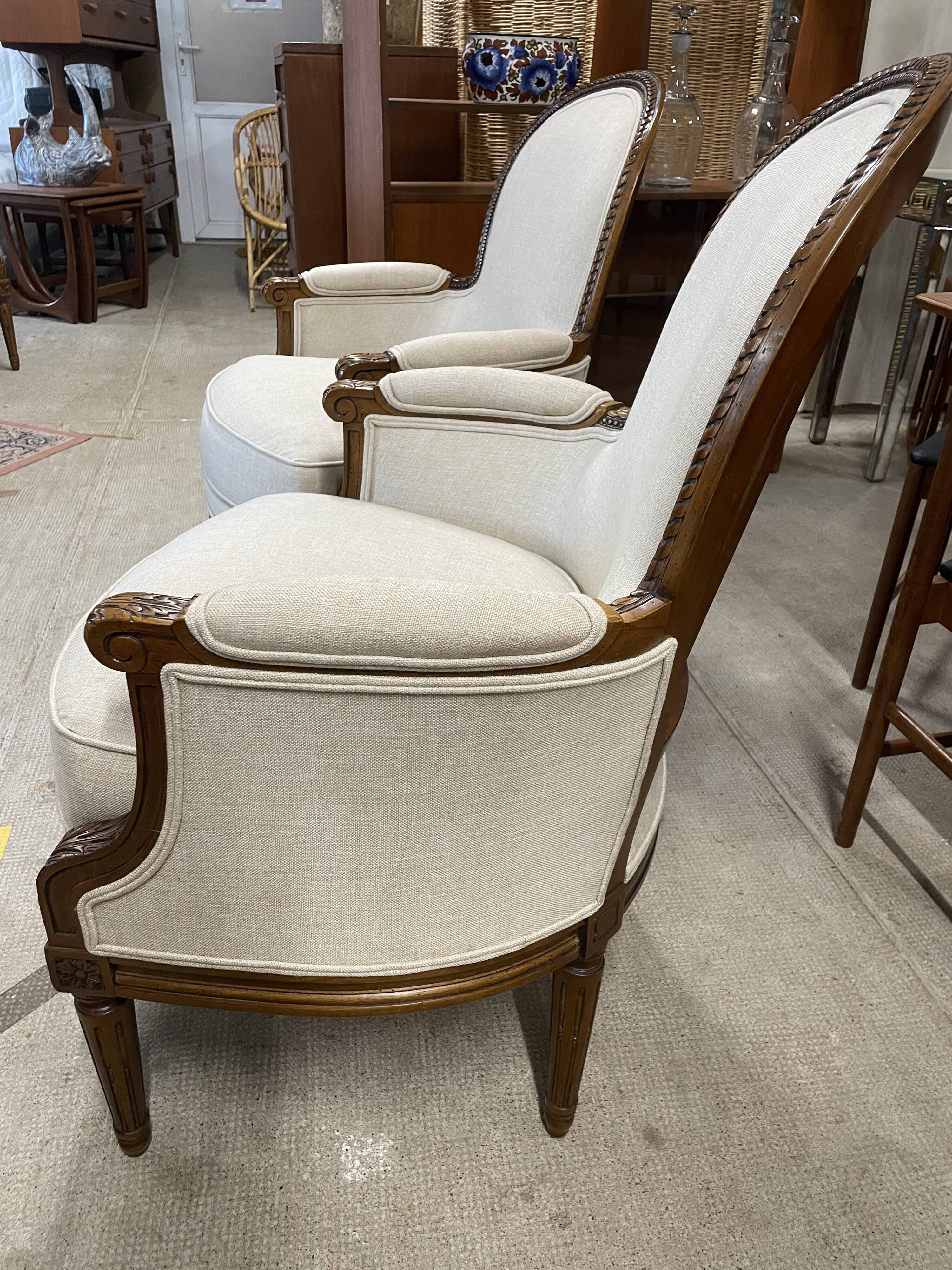 Pair of Louis 16 style armchairs