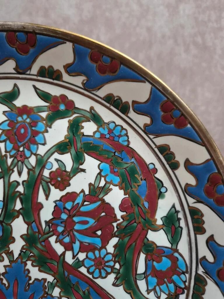 Vintage decorative plate Nassos Rodos-Hellas hand-painted