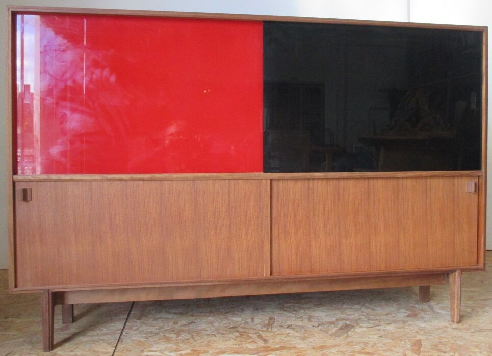Buffet in teak doors sliding